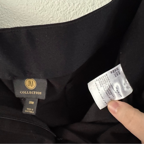 Black Tailored Trouser Minimalist Chic Curvy Fit Size 20W JM Collection EUC - Picture 4 of 12
